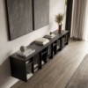 Aparador suspensión Lauki 256 de Treku. Mueble de madera moderno