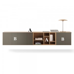 Aparador suspensión Lauki 288 de Treku. Mueble de madera moderno