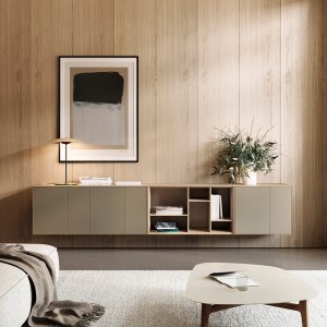 Aparador suspensión Lauki 288 de Treku. Mueble de madera moderno