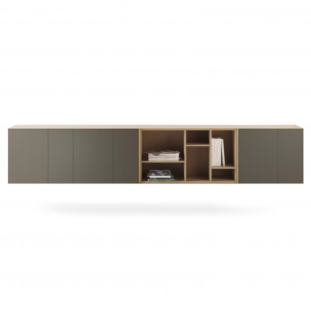 Aparador suspensión Lauki 288 de Treku. Mueble de madera moderno