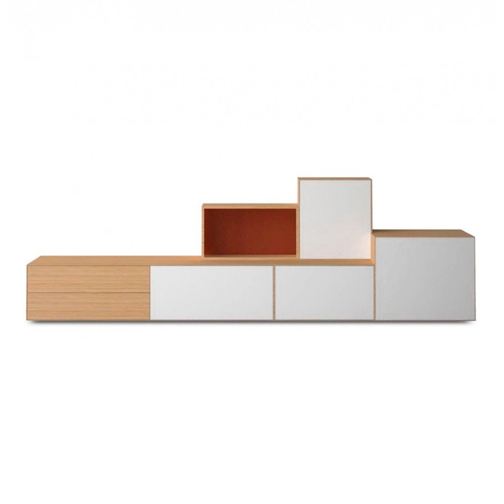 Mueble de salón Lauki 05 de Treku. Composición moderna de estilo nórdico