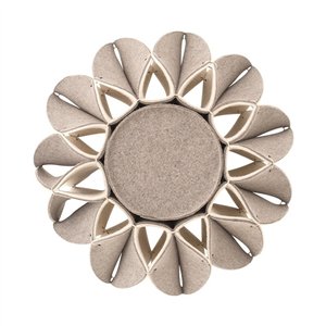 Puff High Ruff Beige de GAN.  Alfombras y puffs de fieltro de diseño moderno.