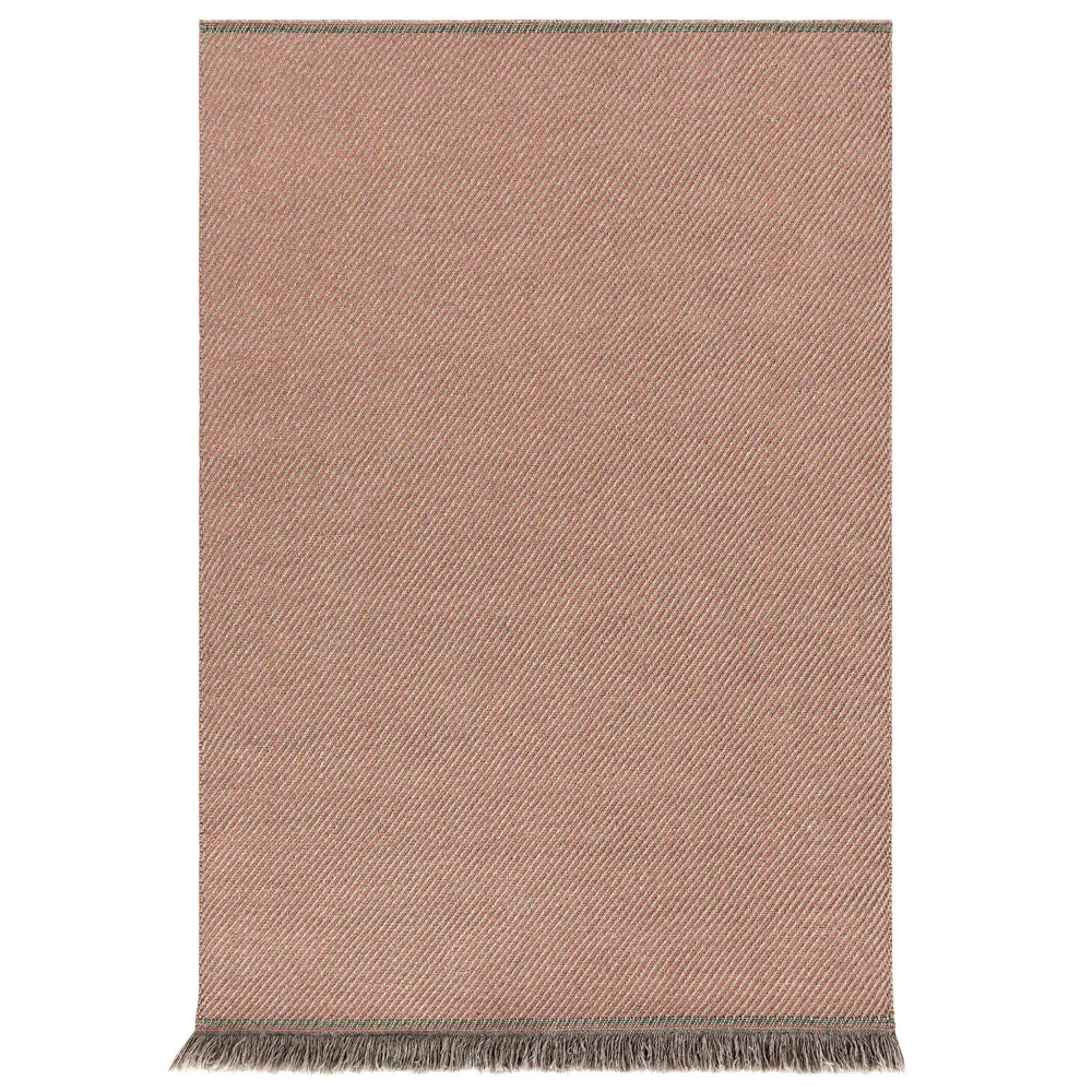 Alfombra Garden Layers Diagonal almond-peach de GAN. Alfombras de exterior.