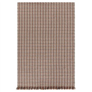 Alfombra Garden Layers checks terracotta de GAN. Disponibilidad inmediata.