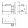 Litera abatible abierta con estructura de metal para albergues.