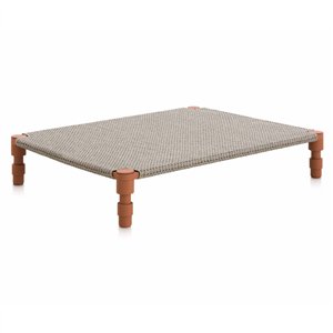 Cama Doble Indian Gofre terracotta de GAN. Cama exterior de diseño moderno.