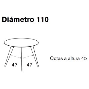 Mesa Aise redonda de Treku. Muebles modernos.