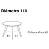 Mesa Aise redonda de Treku. Muebles modernos.