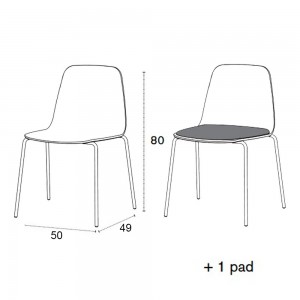 Silla Bisell metal de Treku. Sillas de diseños.
