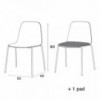 Silla Bisell metal de Treku. Sillas de diseños.