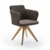 Sillón Evia giratorio madera de diseño exclusivo de Doos. Sillones y taburetes.