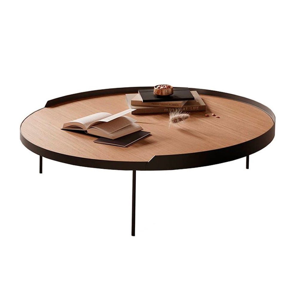 Mesa de centro circular Gau con copete de Treku. Mobiliario de diseño.