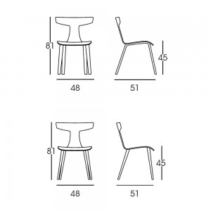Silla Karen Madera de Doos. Mobiliario de diseño contemporáneo para salón.