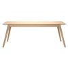Mesa Aise rectangular fija con pies de madera. Mesa nórdica de Treku.