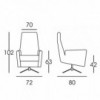 Sillón giratorio King de Doos. Muebles de diseño para hogar y contract.