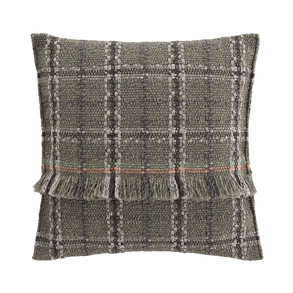 Cojín Big Garden Layers Tartan green de GAN. Cojines de diseño moderno.