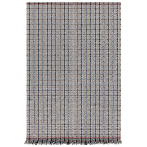 Alfombra Garden Layers Checks blue de GAN. Alfombras de diseño exterior.