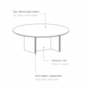 Mesa centro Ant Lite de diseño moderno para interiores de Kendo.