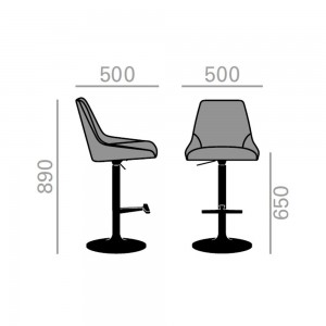 Taburete Alya BQ-1560 Andreu World. Ideal para ambientes interiores.