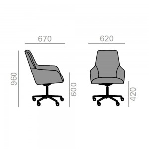 Sillón Alya Executive SO-1478 Andreu World. Ideal para lugares modernos.