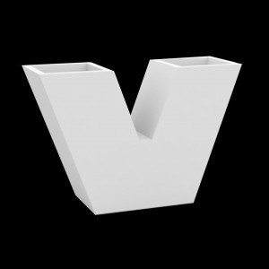 Macetero Light Uve, de Color Hielo con Luces Led en el Interior | Vondom