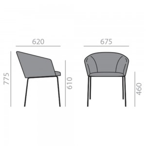 Sillón tapizado Brandy SO-2994 de Andreu World para ámbitos corporativos.