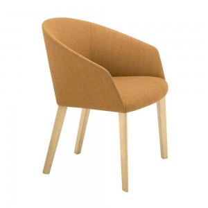 Moderno sillón Brandy SO-2996 en madera de Andreu World. Para Interiores.