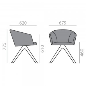 SO-2997 Precioso sillón Brandy de Andreu World. Ideal para interiores.