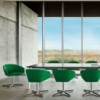 Sillón Brandy SO-2999 con sistema retornable de Andreu World para oficinas.