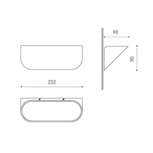 Aplique Lip de ArkosLight.  Apliques LED 24 W de pared de diseño moderno.
