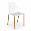 Silla Iroko Forest moderna para ambientes exteriores de Fast. Sillas para terrazas.