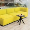 Elegante Sofá Dado Esquinero Curvo Andreu World. Diseño contemporáneo.