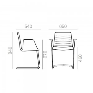 Sillón Flex SO-1635 Andreu World. Diseño práctico ideal para interior.