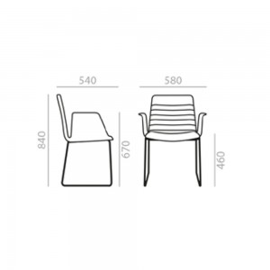 Sillón Flex SO-1636 Andreu World. Diseño práctico ideal para interior.