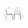 Silla Flex SI-1302 Andreu World. Diseño práctico ideal para interior.