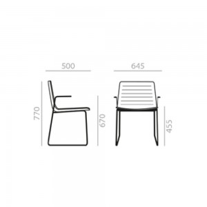 Silla Flex SI-1300 Andreu World. Diseño práctico ideal para interior.