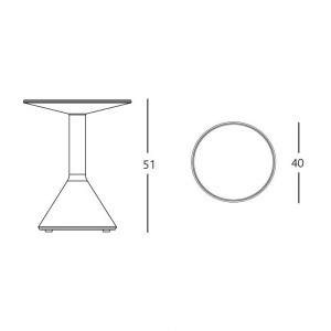 Mesa auxiliar Side Table B para exterior de BD Barcelona.