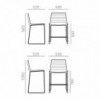 Taburete Flex BQ-1313 Andreu World. Diseño moderno ideal para interior.