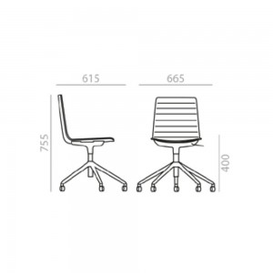 Silla Flex High Back SI-1656 Andreu World. Diseño contemporáneo interior.