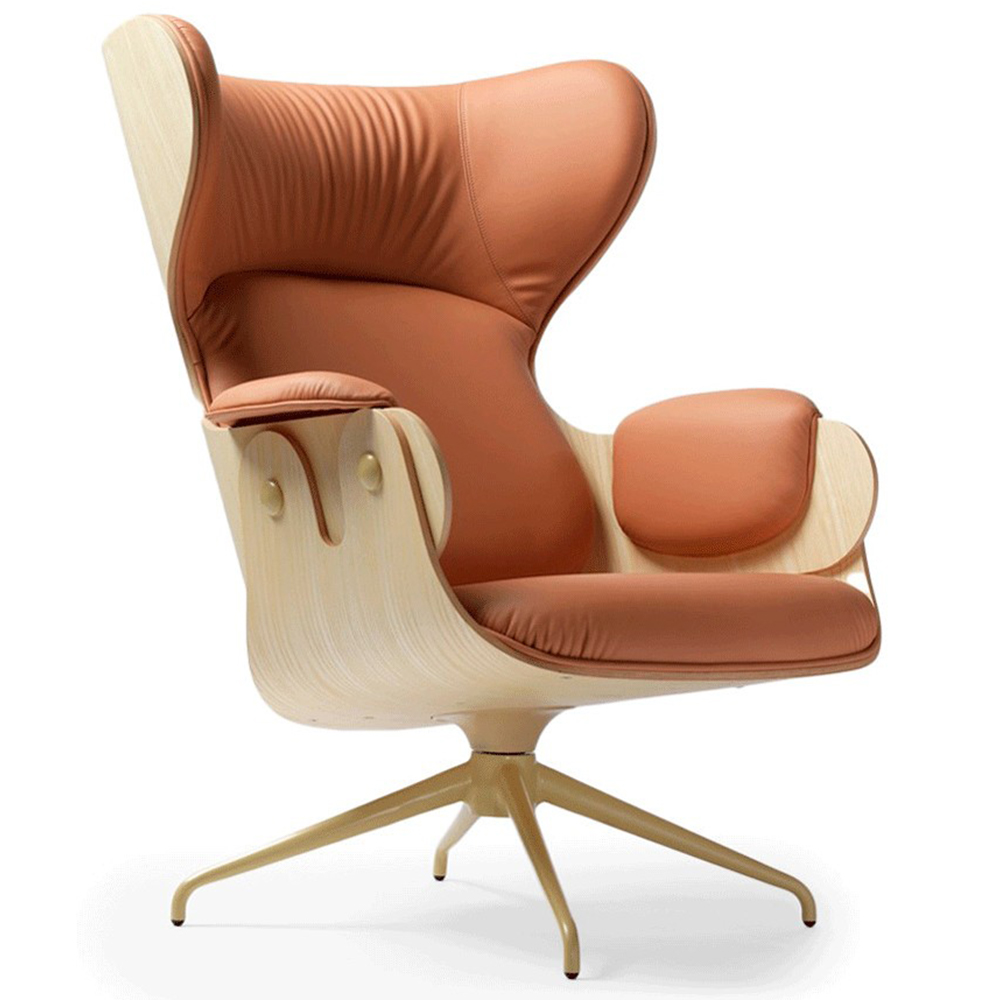 Sillón de lujo Lounger de madera para dormitorio de BD Barcelona.