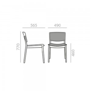 Silla Happy SI-0376 Andreu World. Sillas de diseño moderno para interior.