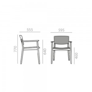 Sillón Happy SO-0379 Andreu World. Sillas de interior ideal para comedor.