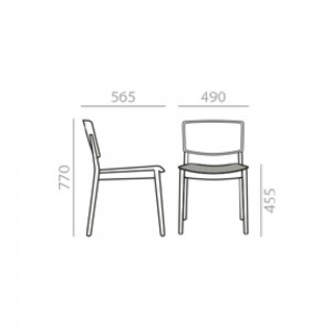 Silla Happy SI-0377 Andreu World. Sillas contemporáneas para interior.