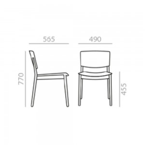 Silla Happy SI-0374 Andreu World. Sillas contemporáneas para interior.