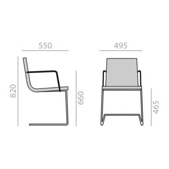 Sillón Lineal comfort SO-0568 Andreu World. Diseño tapizado elegante.