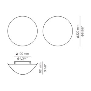 Aplique Lune Outdoor de Estiluz. Lámparas de pared de diseño español.
