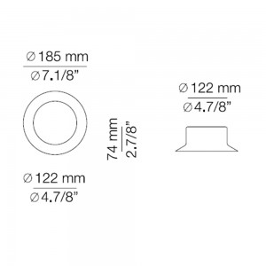 Aplique o plafón Maine de Estiluz. Lámparas de pared y techo diseño español.