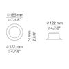 Aplique o plafón Maine de Estiluz. Lámparas de pared y techo diseño español.