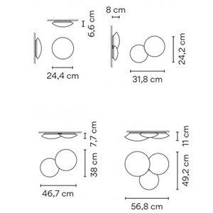 Plafón Puck de Vibia. Lámparas modernas de diseño original para interior.