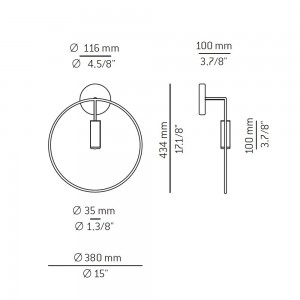 Aplique Revolta de Estiluz. Lámparas de pared modernas de diseño español.